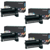 Lexmark C782X4 Set | C782X4CG C782X4KG C782X4MG C782X4YG | Original Lexmark Extra High-Yield Toner Cartridges – Black, Cyan, Magenta, Yellow