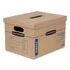 Smoothmove Classic Moving/storage Boxes, Medium, Half Slotted Container (hsc), 18" X 15" X 14", Brown Kraft/blue, 8/carton Smoothmove Classic Moving/storage Boxes, Medium, Half Slotted Container (hsc), 18" X 15" X 14", Brown Kraft/blue, 8/carton