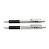 F-402 Ballpoint Pen, Retractable, Fine 0.7 Mm, Black Ink, Stainless Steel/black Barrel, 2/pack F-402 Ballpoint Pen, Retractable, Fine 0.7 Mm, Black Ink, Stainless Steel/black Barrel, 2/pack