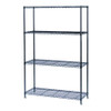 Commercial Wire Shelving, Four-shelf, 36w X 18d X 72h, Black