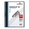 Duraclip Report Cover, Clip Fastener, 8.5 X 11, Clear/graphite, 25/box