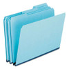 Pressboard Expanding File Folders, 1/3-cut Tabs: Assorted, Legal Size, 1" Expansion, Blue, 25/box
