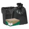 Linear Low Density Recycled Can Liners, 10 Gal, 0.85 Mil, 24" X 23", Black, 500/carton