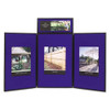 Show-it! Display System, 72 X 36, Blue/gray Surface, Black Frame