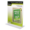 Clear Plastic Sign Holder, Stand-up, 8 1/2 X 11 Clear Plastic Sign Holder, Stand-up, 8 1/2 X 11