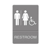 Ada Sign, All Gender/wheelchair Accessible Tactile Symbol, Plastic, 6 X 9, Black/white Ada Sign, All Gender/wheelchair Accessible Tactile Symbol, Plastic, 6 X 9, Black/white