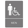 Ada Sign, All Gender/wheelchair Accessible Tactile Symbol, Plastic, 6 X 9, Black/white Ada Sign, All Gender/wheelchair Accessible Tactile Symbol, Plastic, 6 X 9, Black/white