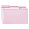 Reinforced Top Tab Colored File Folders, 1/3-cut Tabs: Assorted, Legal Size, 0.75" Expansion, Lavender, 100/box