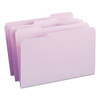 Reinforced Top Tab Colored File Folders, 1/3-cut Tabs: Assorted, Legal Size, 0.75" Expansion, Lavender, 100/box