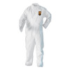 A20 Breathable Particle Protection Coveralls, Elastic Back, Hood, Medium, White, 24/carton