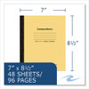 Plain Cover Composition Book, Wide/legal Rule, Manila Cover, 8.5 X 7, 48 Sheets