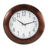 Round Wood Wall Clock, 12.75" Overall Diameter, Cherry Case, 1 Aa (sold Separately) Round Wood Wall Clock, 12.75" Overall Diameter, Cherry Case, 1 Aa (sold Separately)