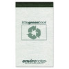 Environotes Little Green Notepad, Wide/legal Rule, Gray Cover, 60 White 3 X 5 Sheets
