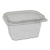 Earthchoice Tamper Evident Recycled Hinged Lid Deli Container, 16 Oz, 5.38 X 4.5 X 2.63, Clear, 304/carton