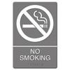 Ada Sign, No Smoking Symbol W/tactile Graphic, Molded Plastic, 6 X 9, Gray Ada Sign, No Smoking Symbol W/tactile Graphic, Molded Plastic, 6 X 9, Gray