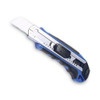 Heavy-duty Snap Blade Utility Knife, Four 8-point Blades, Retractable, Blue