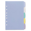 Write And Erase Durable Plastic Dividers With Pocket, 7-hole Punched, 5-tab, 8.5 X 5.5, Assorted, 1 Set