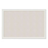 Linen Bulletin Board With Decor Frame, 30 X 20, Natural Surface/white Frame