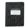Marble Cover Composition Book, Wide/legal Rule, Black Marble Cover, 10 X 8, 60 Sheets