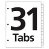 Table 'n Tabs Dividers, 31-tab, 1 To 31, 11 X 8.5, White, 1 Set Table 'n Tabs Dividers, 31-tab, 1 To 31, 11 X 8.5, White, 1 Set