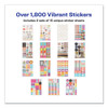 Planner Sticker Variety Pack For Moms, Budget, Family, Fitness, Holiday, Work, Assorted Colors, 1,820/pack
