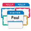 Self-adhesive Name Badges, 3.5 X 2.25, White, 100/box