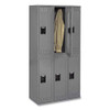 Double Tier Locker, Triple Stack, 36w X 18d X 72h, Medium Gray Double Tier Locker, Triple Stack, 36w X 18d X 72h, Medium Gray