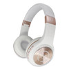 Serenity Stereo Wireless Headphones With Microphone, White With Rose Gold Accents Serenity Stereo Wireless Headphones With Microphone, White With Rose Gold Accents