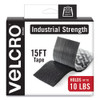 Industrial Strength Heavy-duty Fastener, 2" X 4 Ft, Black, 2/pack