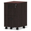 Alera Valencia Series Mobile Pedestal, Left Or Right, 2 Legal/letter-size File Drawers, Mahogany, 15.38" X 20" X 26.63"