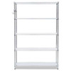 5-shelf Wire Shelving Kit With Casters And Shelf Liners, 48w X 18d X 72h, Silver