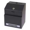 Steel Suggestion/key Drop Box With Locking Top, 7 X 6 X 8.5, Black Powder Coat Finish Steel Suggestion/key Drop Box With Locking Top, 7 X 6 X 8.5, Black Powder Coat Finish
