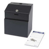 Steel Suggestion/key Drop Box With Locking Top, 7 X 6 X 8.5, Black Powder Coat Finish Steel Suggestion/key Drop Box With Locking Top, 7 X 6 X 8.5, Black Powder Coat Finish