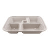 Pla Lids For Trsc60 Fiber Containers, 7.8 X 10.2 X 0.5, Clear, 400/carton