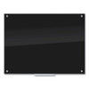 Glass Dry Erase Board, 48 X 36, Black Surface
