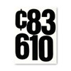 Press-on Vinyl Numbers, Self Adhesive, Black, 6"h, 21/pack