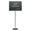 Adjustable Single-pedestal Magnetic Letter Board, 24 X 18, Black, Gray Frame Adjustable Single-pedestal Magnetic Letter Board, 24 X 18, Black, Gray Frame