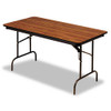 Officeworks Commercial Wood-laminate Folding Table, Rectangular Top, 60 X 18 X 29, Mahogany