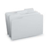 Reinforced Top Tab Colored File Folders, 1/3-cut Tabs: Assorted, Legal Size, 0.75" Expansion, Gray, 100/box