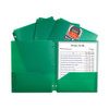 Two-pocket Heavyweight Poly Portfolio Folder, 3-hole Punch, 11 X 8.5, Green, 25/box Two-pocket Heavyweight Poly Portfolio Folder, 3-hole Punch, 11 X 8.5, Green, 25/box