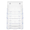 4-compartment Docuholder, Magazine Size, 9.38w X 7d X 13.63h, Clear