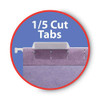 Colored Hanging File Folders With 1/5 Cut Tabs, Letter Size, 1/5-cut Tab, Lavender, 25/box