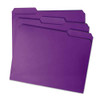 Reinforced Top Tab Colored File Folders, 1/3-cut Tabs: Assorted, Letter Size, 0.75" Expansion, Purple, 100/box