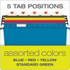Surehook Hanging Pocket File, Letter Size, 1/5-cut Tab, Assorted, 4/pack