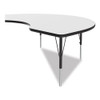 Markerboard Activity Table, Kidney Shape, 72" X 48" X 19" To 29", White Top, Black Legs, 4/pallet Markerboard Activity Table, Kidney Shape, 72" X 48" X 19" To 29", White Top, Black Legs, 4/pallet