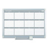 Magnetic Dry Erase Calendar Board, 12-month Planning/scheduling, 48" X 36", White Surface, Satin Aluminum Frame Magnetic Dry Erase Calendar Board, 12-month Planning/scheduling, 48" X 36", White Surface, Satin Aluminum Frame