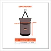 Arsenal 5974 Hoist Bucket Tool Bag With Swiveling Carabiner And Zipper Top, 12.5 X 12.5 X 17, Gray