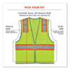 Glowear 8246z-s Single Size Class 2 Two-tone Mesh Vest, Polyester, 3x-large, Lime