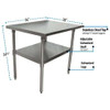 Stainless Steel Flat Top Work Tables, 36w X 30d X 36h, Silver, 2/pallet Stainless Steel Flat Top Work Tables, 36w X 30d X 36h, Silver, 2/pallet