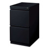 Full-width Pull 20 Deep Mobile Pedestal File, 2-drawer: File/file, Letter, Black, 15 X 19.88 X 27.75 Full-width Pull 20 Deep Mobile Pedestal File, 2-drawer: File/file, Letter, Black, 15 X 19.88 X 27.75